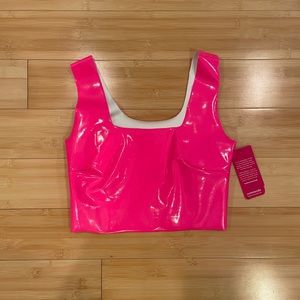 Commando | Tops | Hot Pink Commando Patent Faux Leather Top | Poshmark